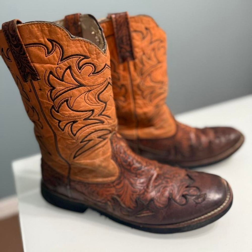 Tony Lama Two-Tone Western Cowboy Boots – Size 8.5